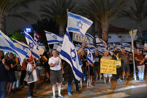 מפגינים בבאר שבע, צילום: צילום: הרצל יוסף