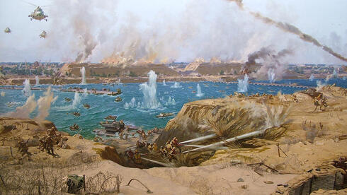 הפצצת מוצבי התעלה בפרוץ מלחמת יום הכיפורים, צילום: Wikimedia