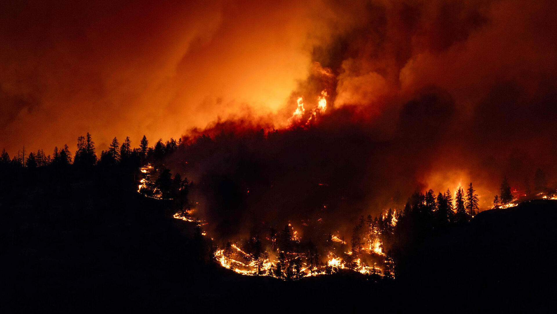 שריפות ב בריטיש קולומביה קנדה משבר האקלים