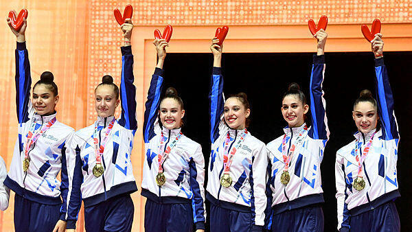 נבחרת ישראל זוכה ב זהב ב אליפות העולם ב התעמלות אומנותית, צילום: AFP