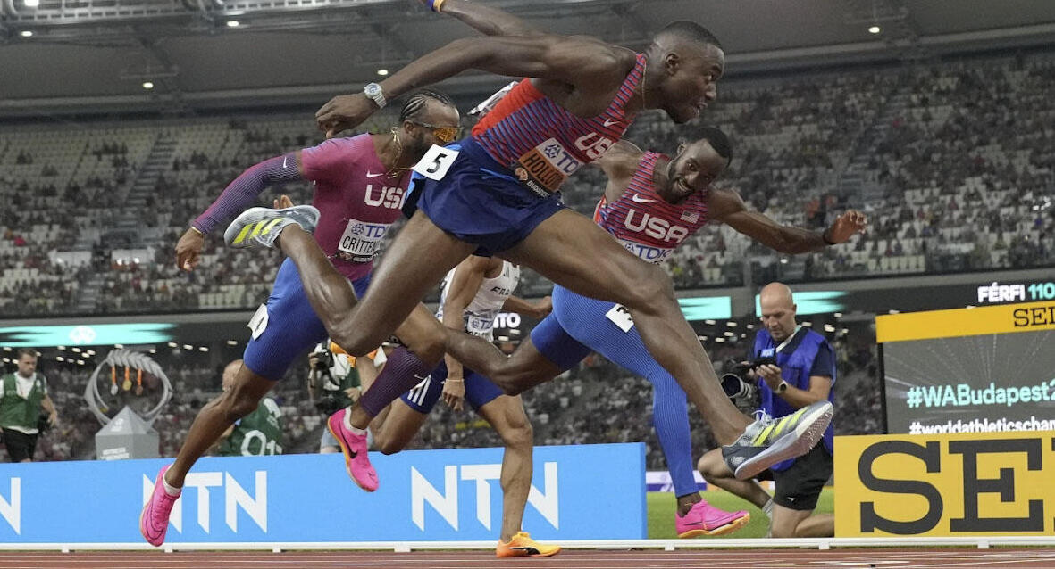 פוטו אליפות העולם באתלטיקה ריצת 110 מטר גרנט הולוווי  