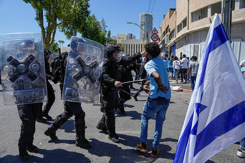 הפגנה של מבקשי מקלט מ אריתריאה בדרום תל אביב נזק לרכוש 2.9.23