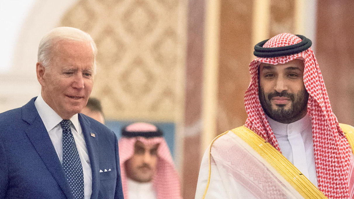 יורש העצר הסעודי מוחמד בן סלמאן ונשיא ארה"ב ג'ו ביידן ביולי בג'דה
