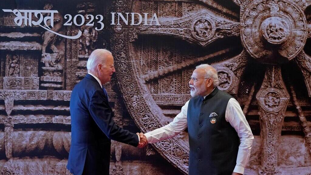 נשיא ארה"ב ג'ו ביידן וראש ממשלת הודו נרנדרה מודי