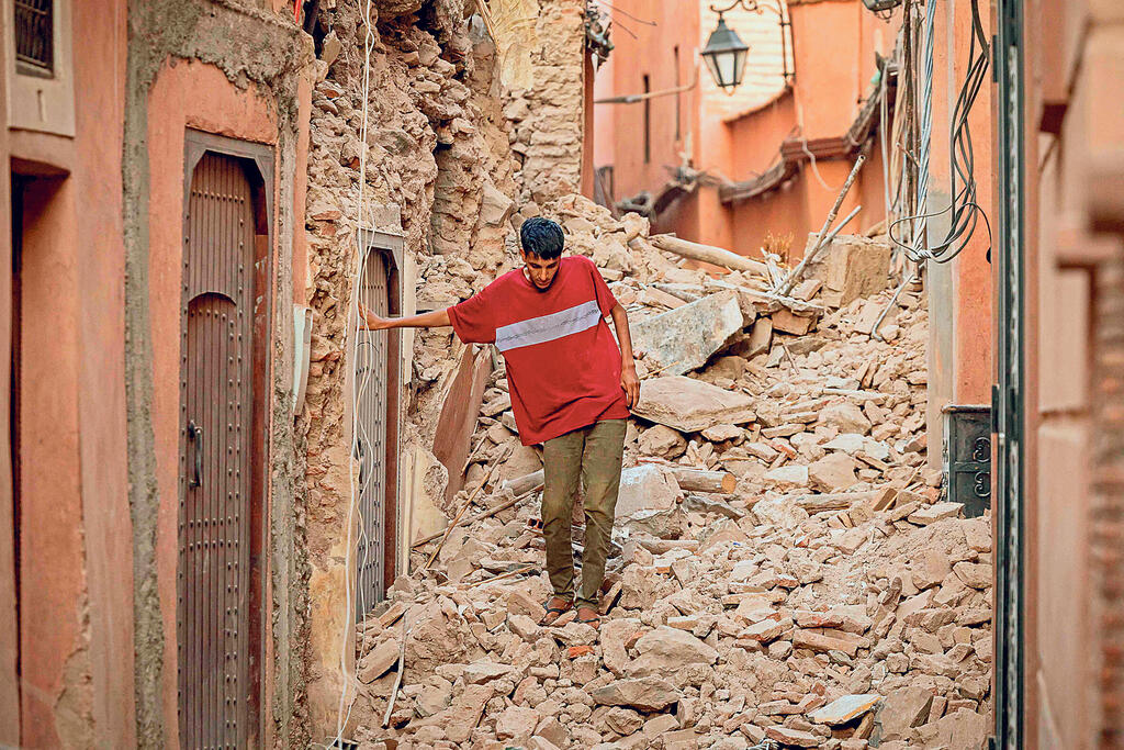 הרס לאחר רעש האדמה ב מרוקו רעידת אדמה 