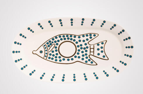 צלחת קרמיקה לדגים , צילום: אודי כצמן מוזיאון ישראל
