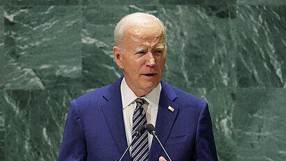 נשיא ארה"ב ג'ו ביידן נואם ב עצרת האו"ם