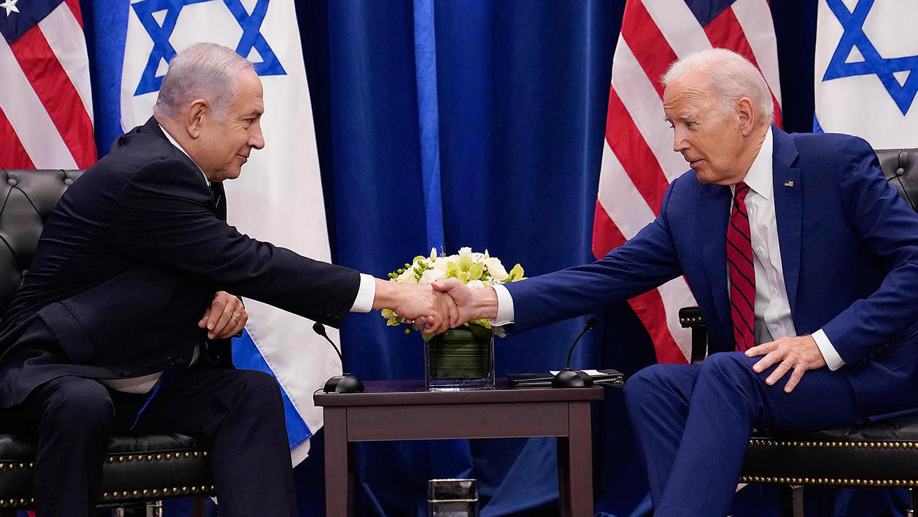 נשיא ארה"ב ג'ו ביידן וראש ממשלת ישראל בנימין נתניהו בפגישה בניו יורק