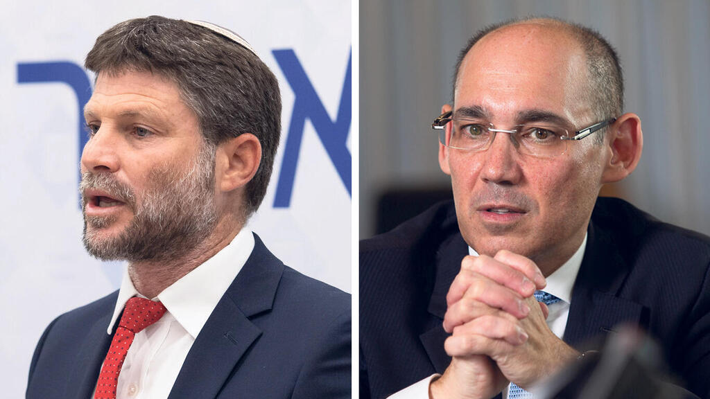 הנגיד אמיר ירון ושר האוצר בצלאל סמוטריץ' (צילומים: אלכס קולומויסקי) הנגיד אמיר ירון ושר האוצר בצלאל סמוטריץ'