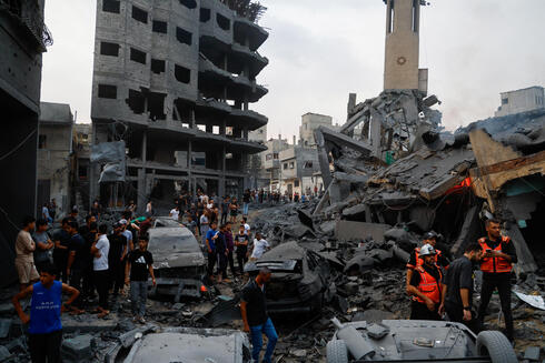 ההריסות בעזה אחרי תקיפת צה"ל, צילום: REUTERS/Mohammed Salem
