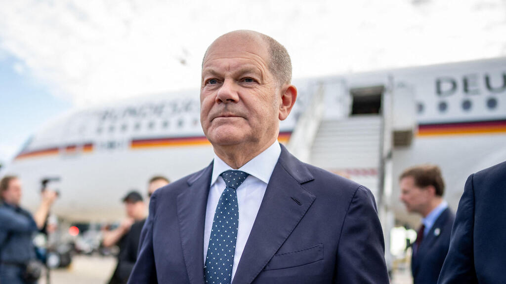 קנצלר גרמניה אולף שולץ ב נתב"ג 17.10.23