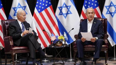 נתניהו וביידן בישראל, באוקטובר, צילום: AP Photo/Evan Vucci