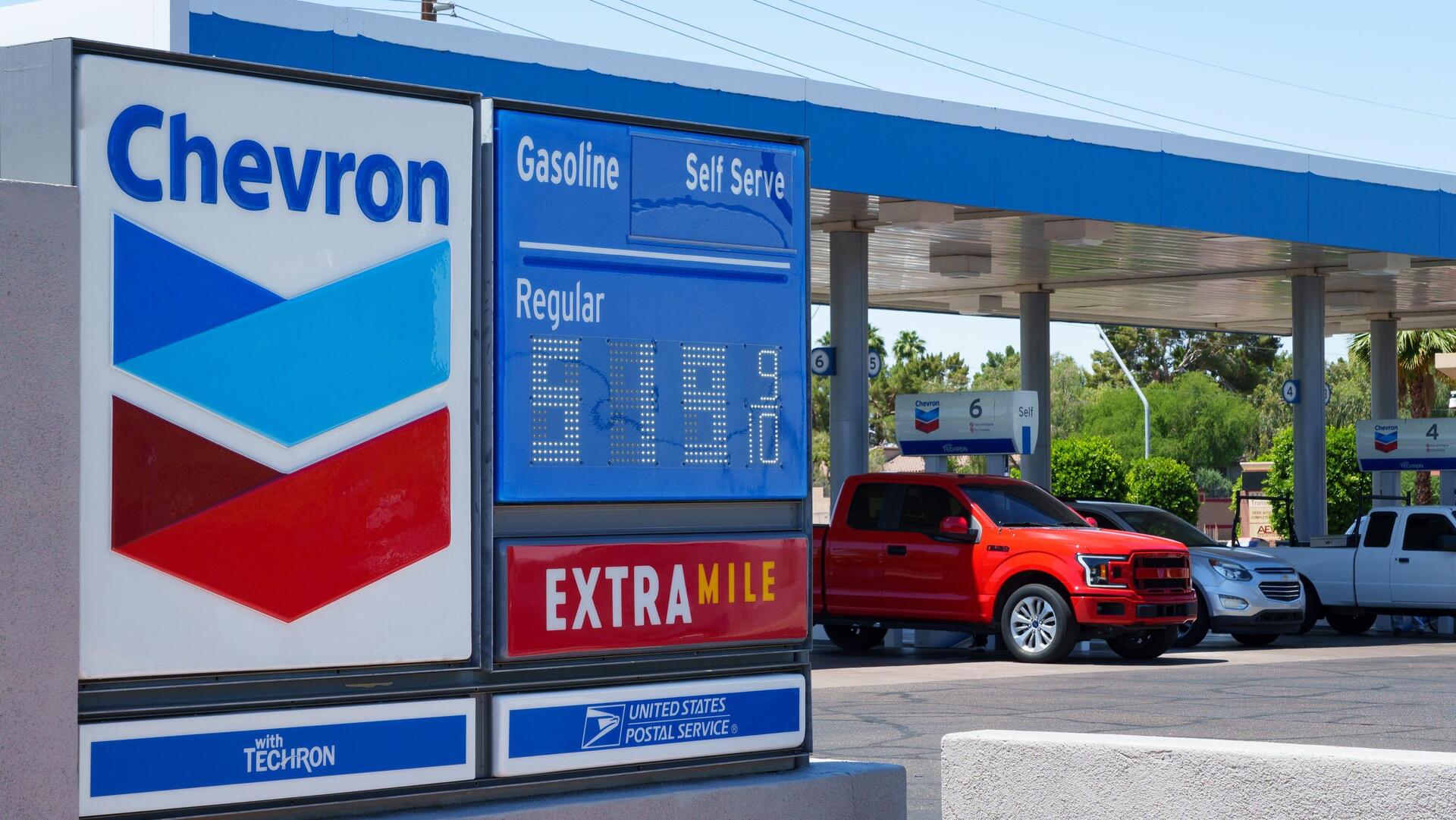 תחנת דלק של חברת אנרגיה שברון Chevron