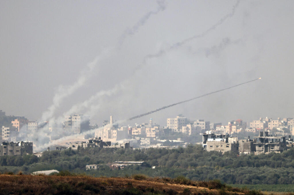 מלחמת עזה ירי טילים מתוך הרצועה לכיוון ישראל 23.10.23