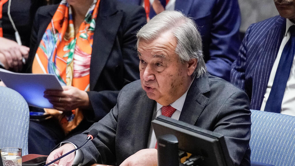 מלחמת עזה מזכ"ל האו"ם אנטוניו גוטרש ב דיון ב מועצת הביטחון 24.10.23
