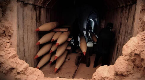 רקטות חמאס מאוחסנות מתחת לאדמה, צילום: תיעוד חמאס