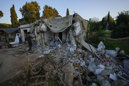 A destroyed home at Kibbutz Kfar Aza, the site of one of the worst massacres on October 7. 