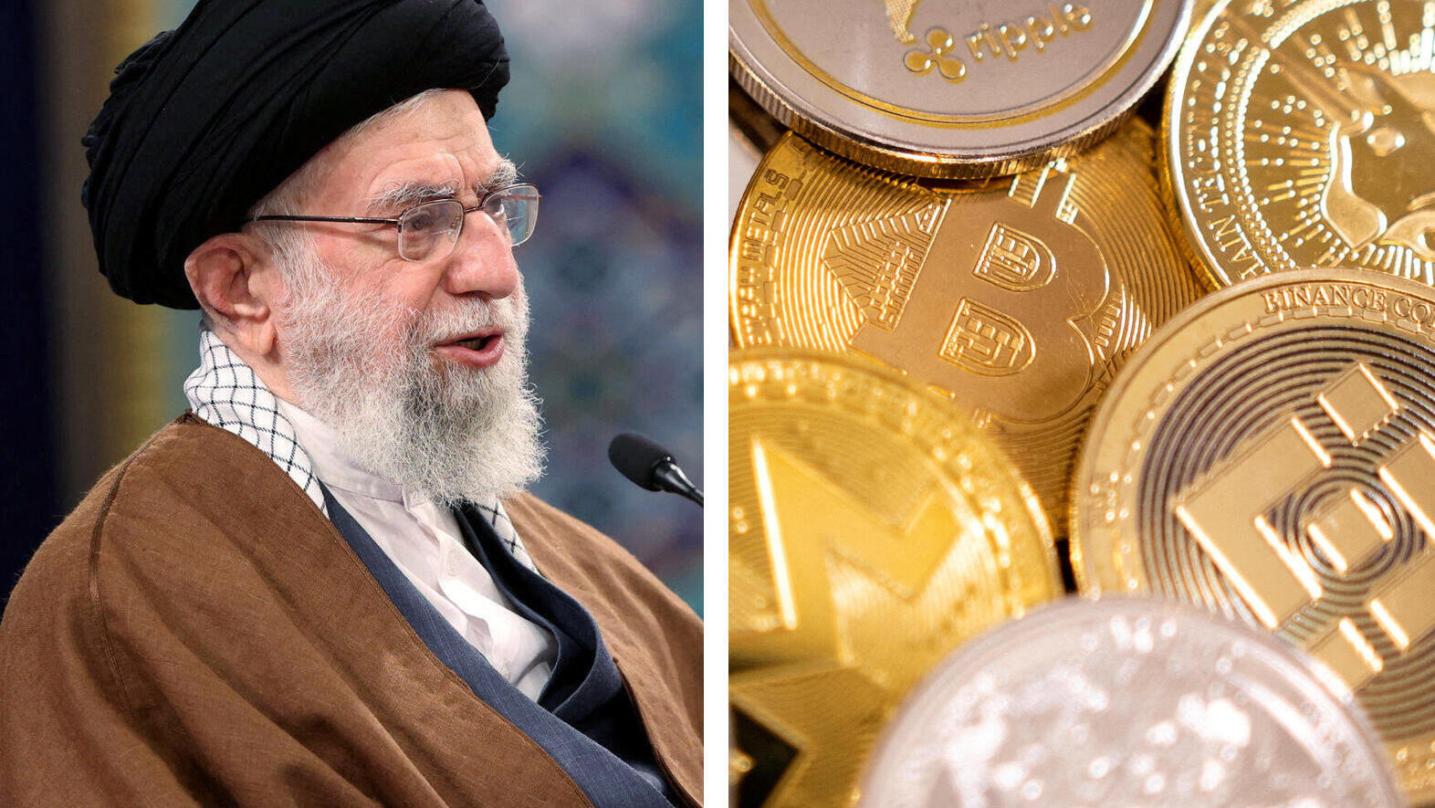 המנהיג העליון של אירן עלי ח'מינאי מטבעות קריפטו עלי חמינאי
