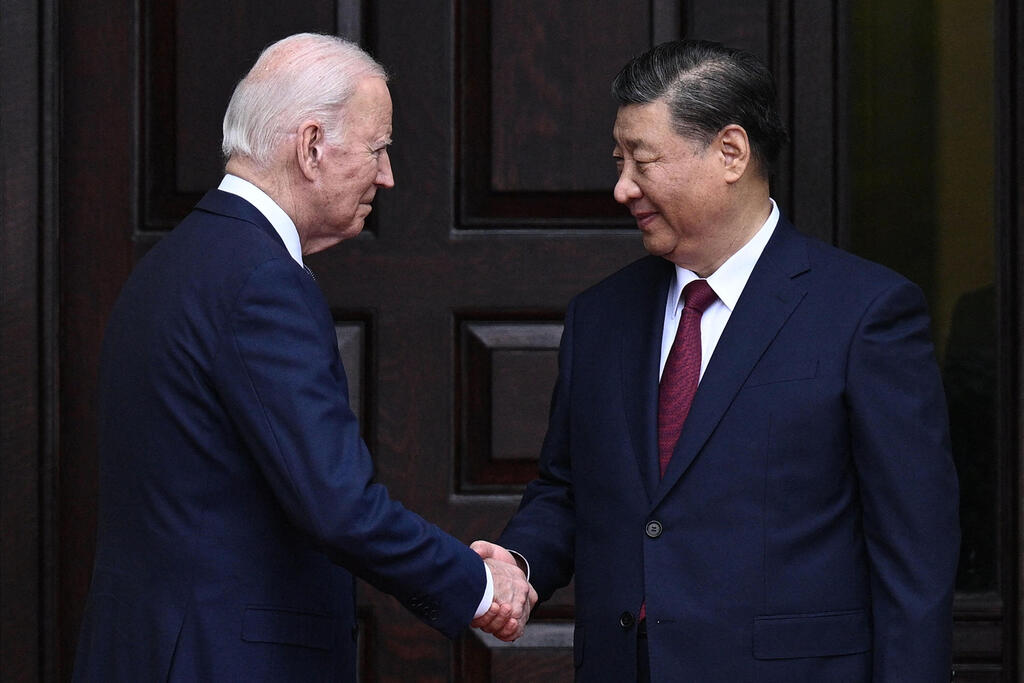 נשיא סין שי ג'ינפינג עם נשיא ארה"ב ג'ו ביידן 16.11.23