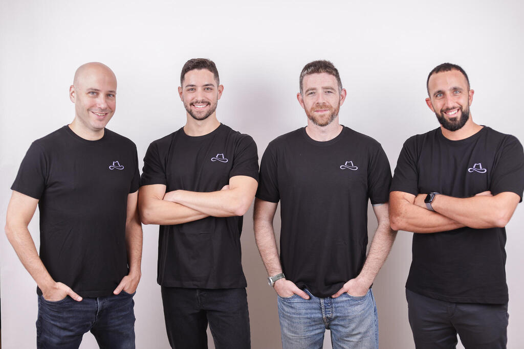 Lasso founders <span style="font-weight: normal;">(from left)</span> Elad Schulman, Lior Ziv, Ophir Dror, and Yuval Abadi 
