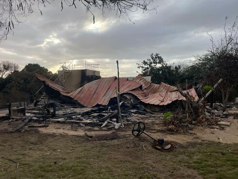 A destroyed home at Kibbutz Nir Oz. 