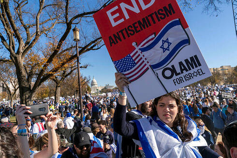 A pro-Israel protest in Washington D.C. 