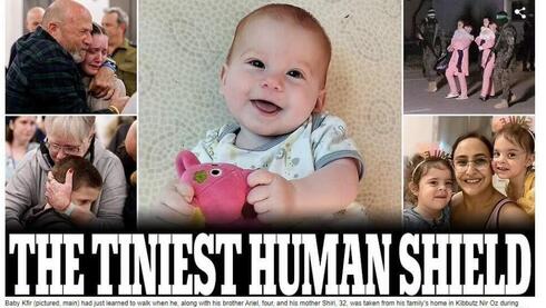 היום ישוחררו 10 חטופים; התינוק כפיר ביבס על שערי העיתונים בבריטניה