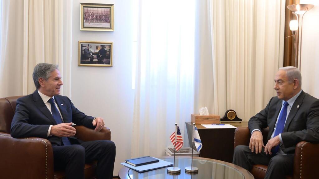 ראש הממשלה בנימין נתניהו עם מזכיר המדינה האמריקאי אנתוני בלינקן 30.11.23