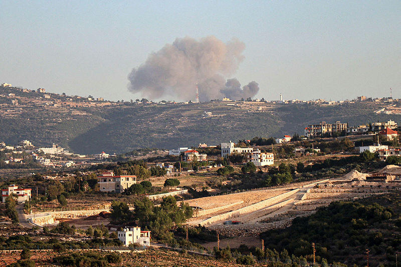 הפצצה של צה"ל באזור הגבול עם לבנון מלחמה בעזה חרבות ברזל 3.12.23