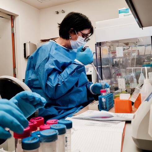 Prof. Gila Kahila Bar-Gal in her lab. 