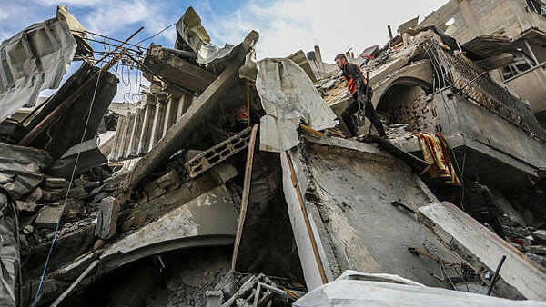 הרס בחאן יונס , צילום: גטי אימג
