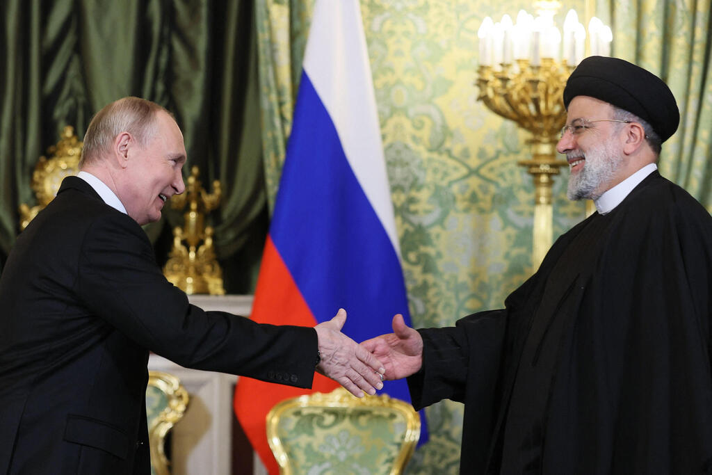 נשיא איראן איבראהים ראיסי עם נשיא רוסיה ולדימיר פוטין 7.12.23