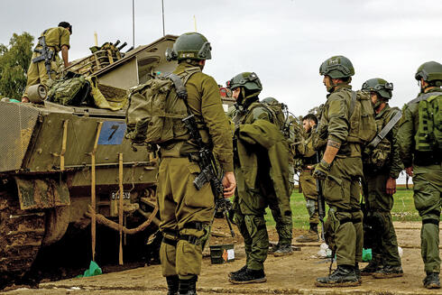 חיילי מילואים בעוטף עזה , צילום: Alexi J. Rosenfeld/Getty Images