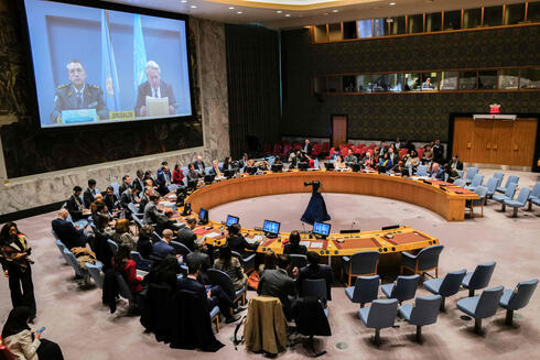 הדיון במועצת הביטחון של האו"ם, צילום: Charly TRIBALLEAU / AFP