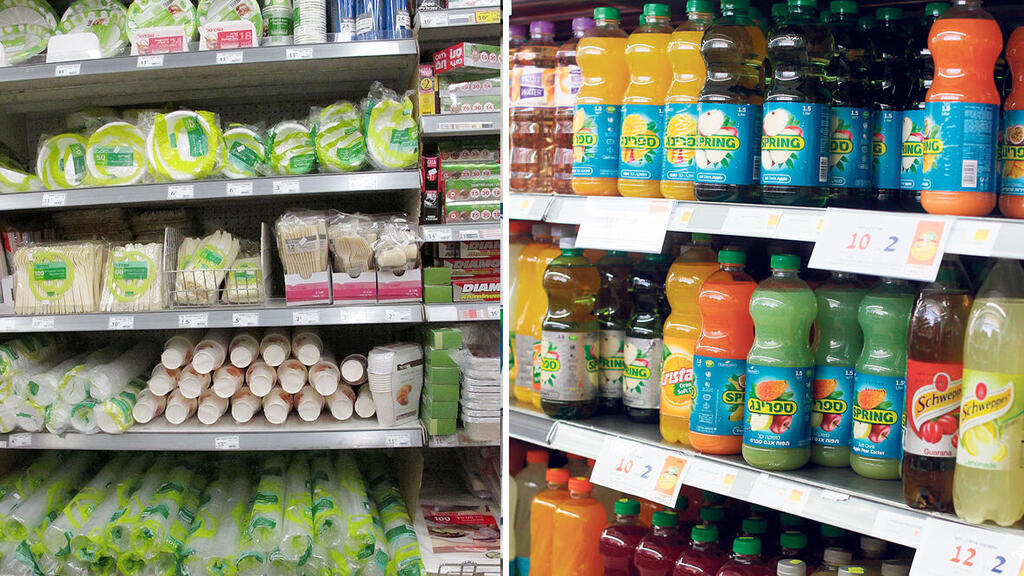 משקאות ממותקים ו כלים חד פעמיים