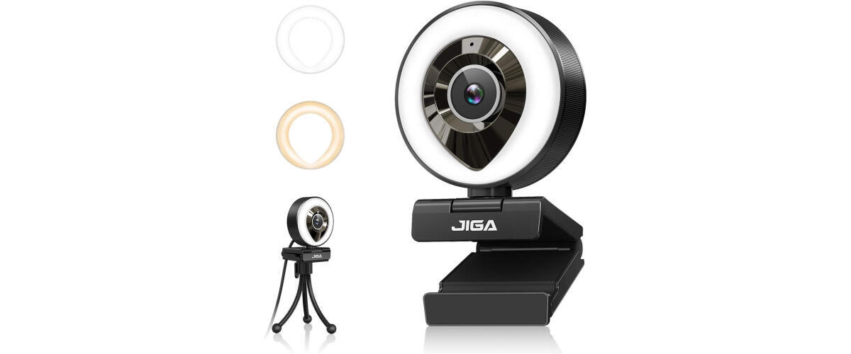 Angetube 1080p Webcam with Ring Light for Streaming: USB 60FPS Web Camera  with Microphone-HDR-Enabled-HD Auto Light Correction Web Cam with  Adjustable