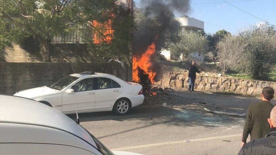 רכב שהותקף בסמוך לביתו של מפקד כוח רדואן שחוסל