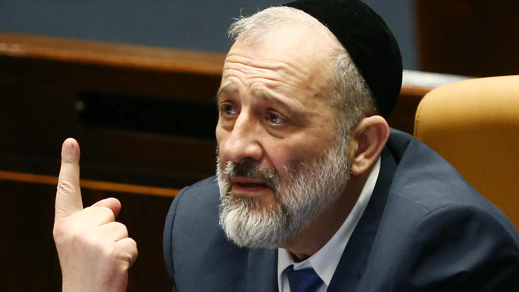 אריה דרעי יו"ר ש"ס במליאת הכנסת