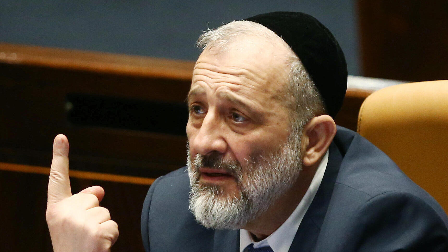 אריה דרעי יו"ר ש"ס במליאת הכנסת