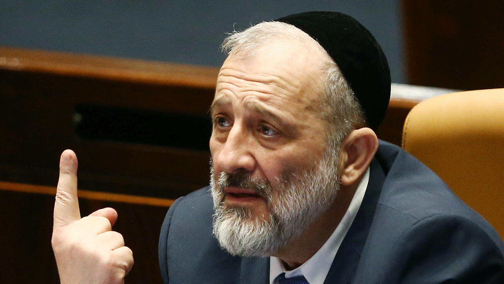 אריה דרעי יו"ר ש"ס במליאת הכנסת