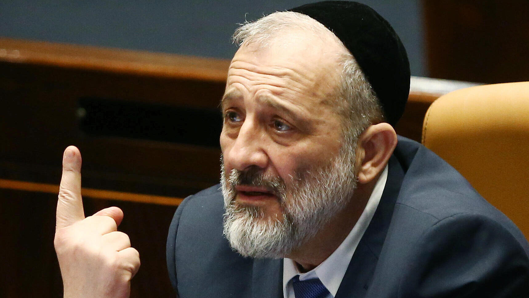 אריה דרעי יו"ר ש"ס במליאת הכנסת