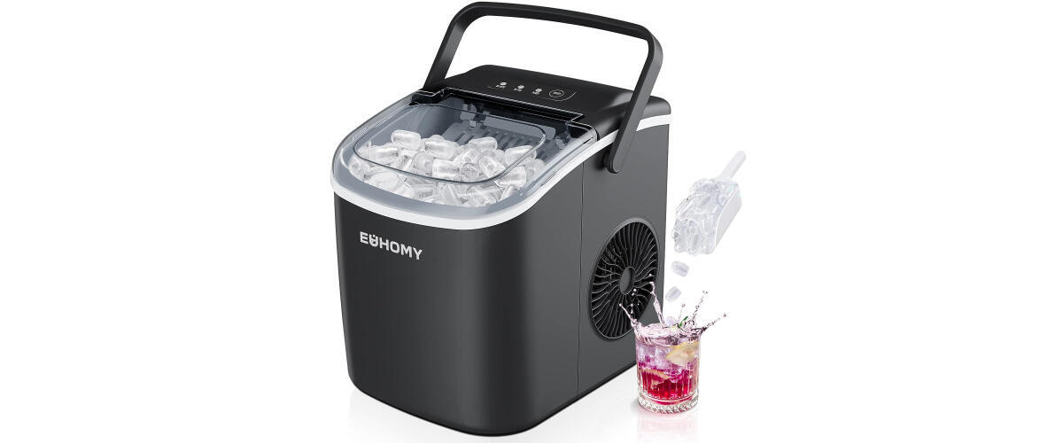 Countertop Ice Maker Machine, 6 Mins 9 Bullet Ice, 26.5lbs/24Hrs, Portable Ice  Maker Machine w/ Self-Cleaning, Pink, USA