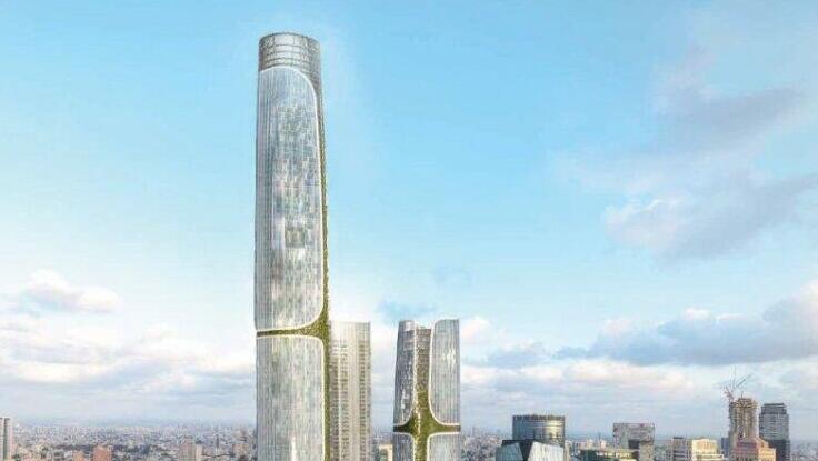 הדמיה ורטיקל סיטי מתחם הבורסה ב רמת גן