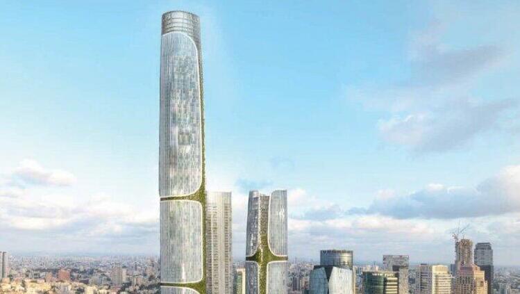 הדמיה ורטיקל סיטי מתחם הבורסה ב רמת גן