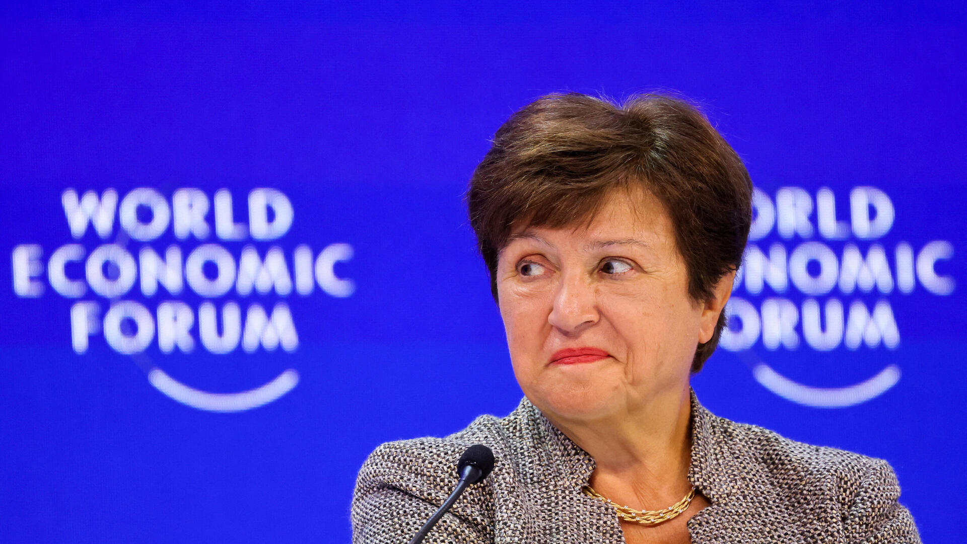 יו"ר קרן המטבע קריסטלינה גאורגייבה הפורום הכלכלי העולמי דאבוס 17.1.24