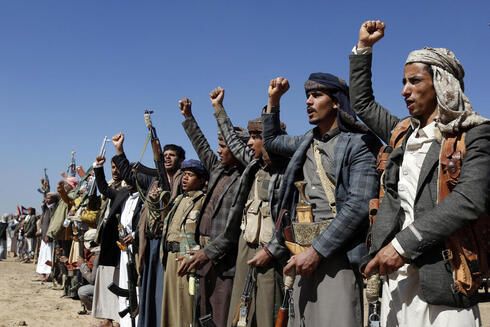 Houthi fighters in Sana'a. 