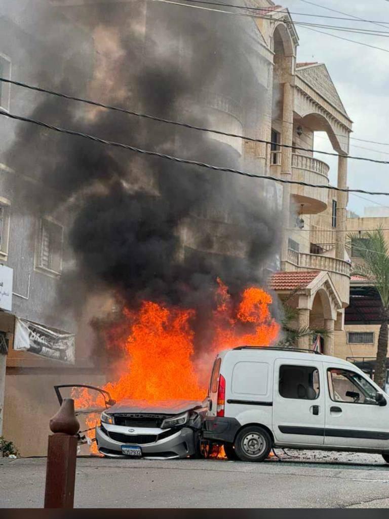 תקיפת רכב ב דרום לבנון שבו נהרגו 2 פעילי חיזבאללה מלחמת עזה 21.1.2024