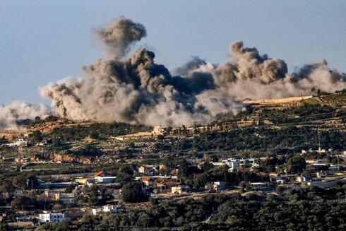 תקיפת עמדות חיזבאללה בדרום לבנון, צילום: AFP