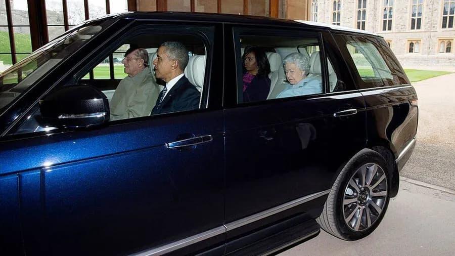 ריינג' רובר של המלכה אליזבט עם הזוג אובמה למכירה