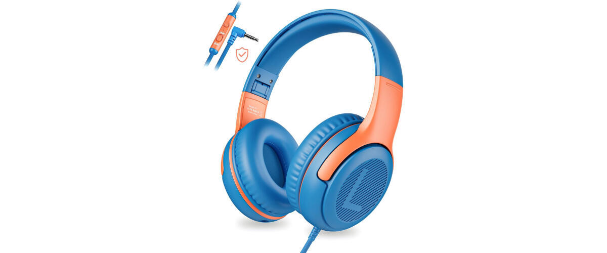 Awatrue Headphones for Kids Wired Blueorange